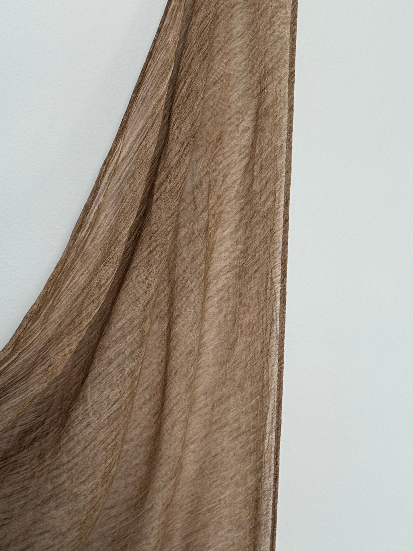 Textured Rayon Hijab Deep Beige