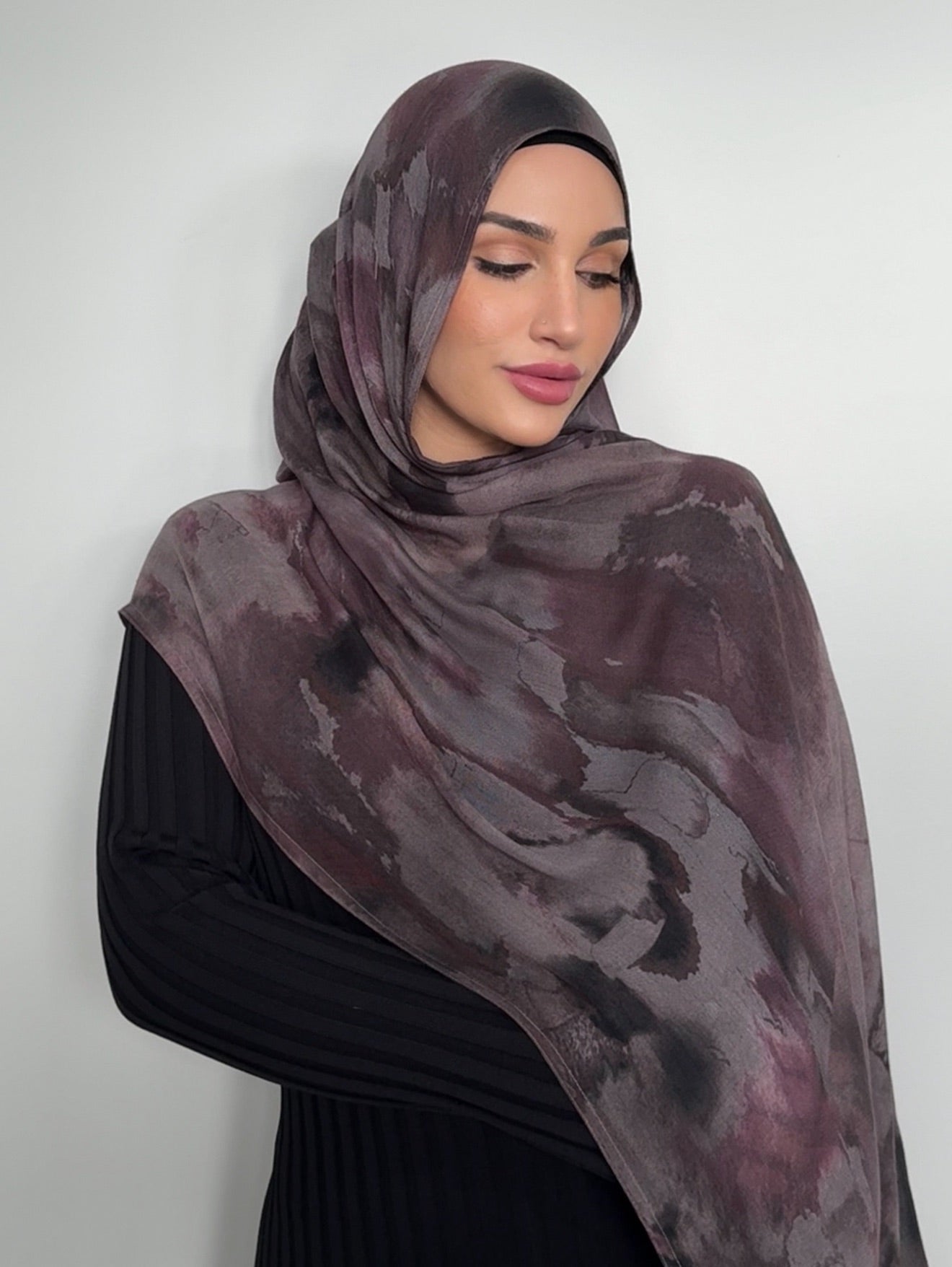 Mulberry Mist Printed Hijab