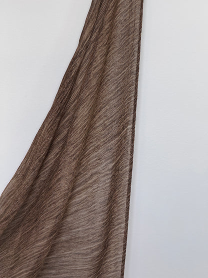 Textured Rayon Hijab Deep Mocha