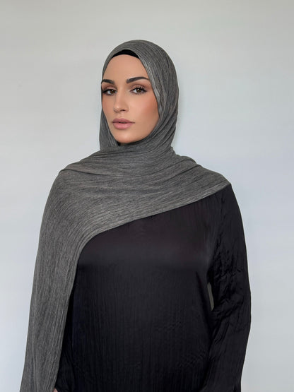 Textured Rayon Hijab Grey