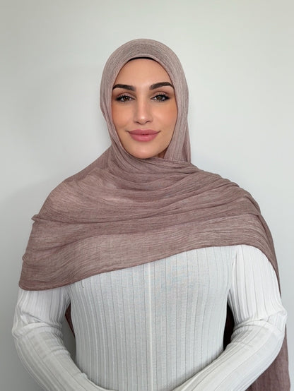 Soft Blush Textured Hijab