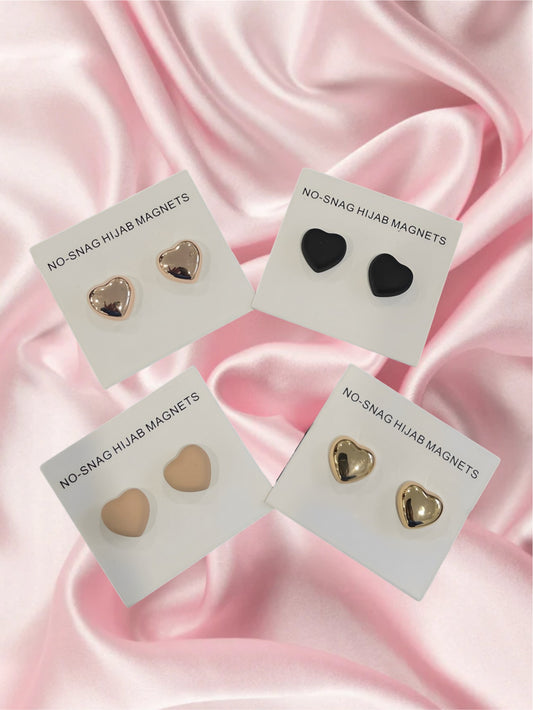 Heart Shape Non-Snag Hijab Magnets